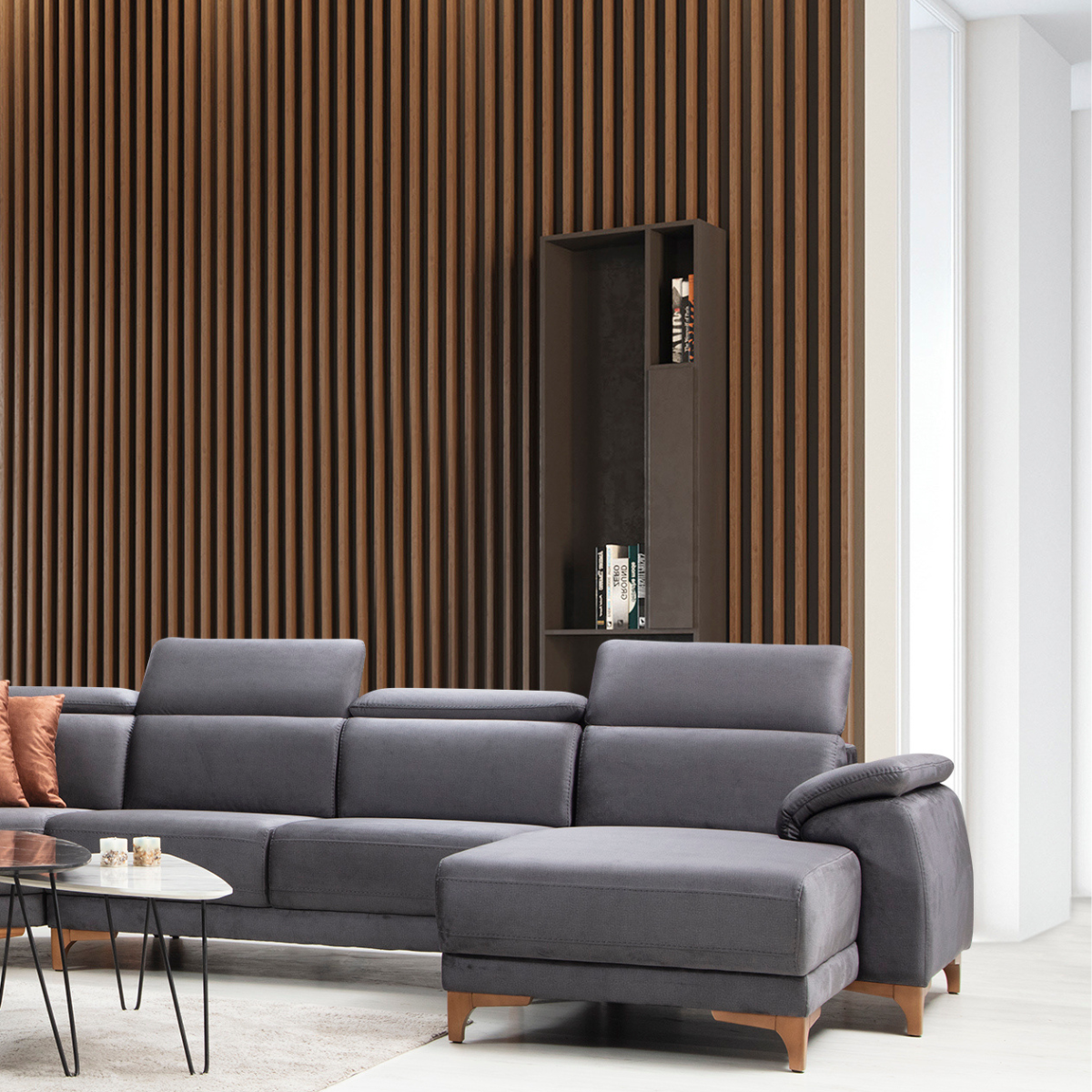 Colțar Modern cu Recliner, Oscar S