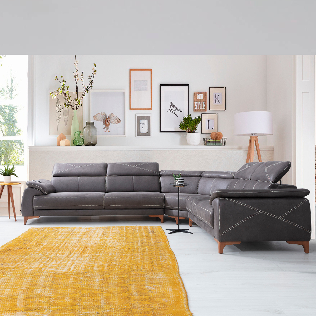 Colțar Modern cu Recliner, Oscar S