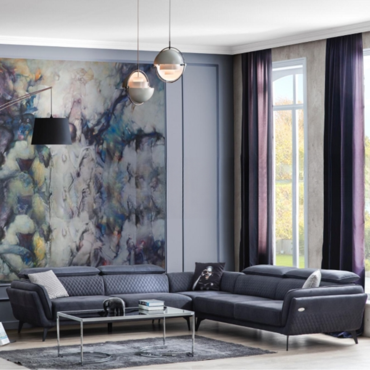 Colțar Modern cu Recliner, Roal B