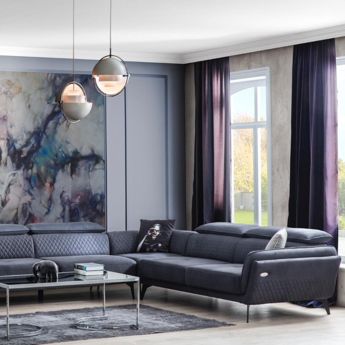 Colțar Modern cu Recliner, Roal B