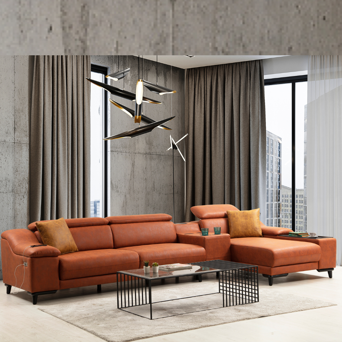 Colțar Modern cu Recliner, Mustang S