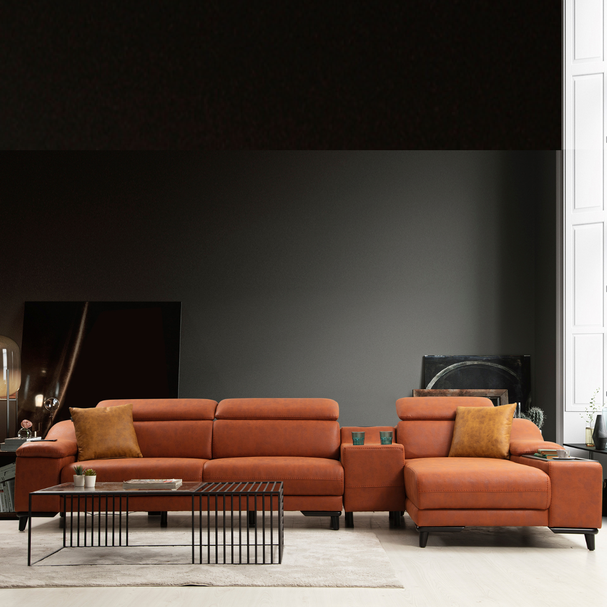 Colțar Modern cu Recliner, Mustang S