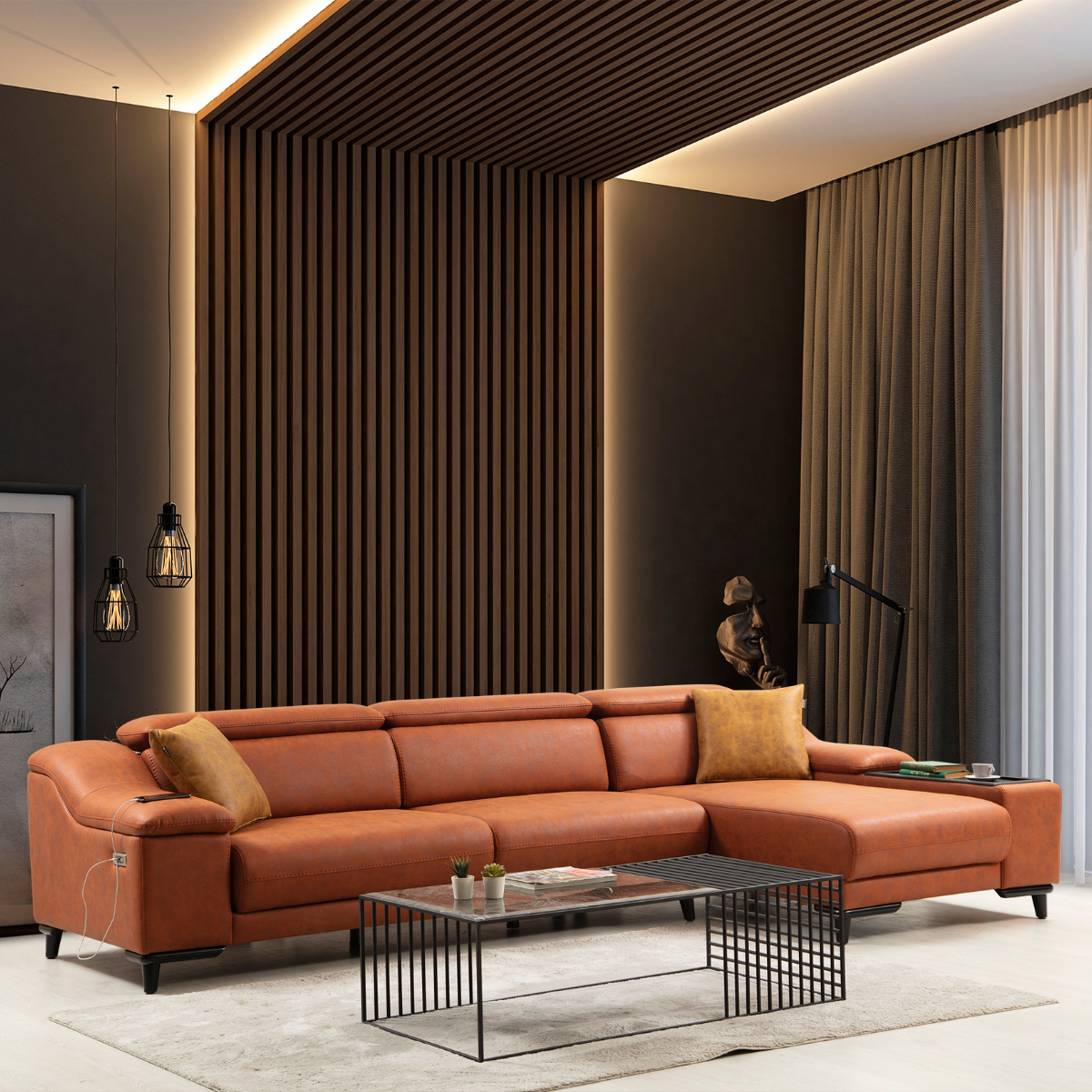 Colțar Modern cu Recliner, Mustang S