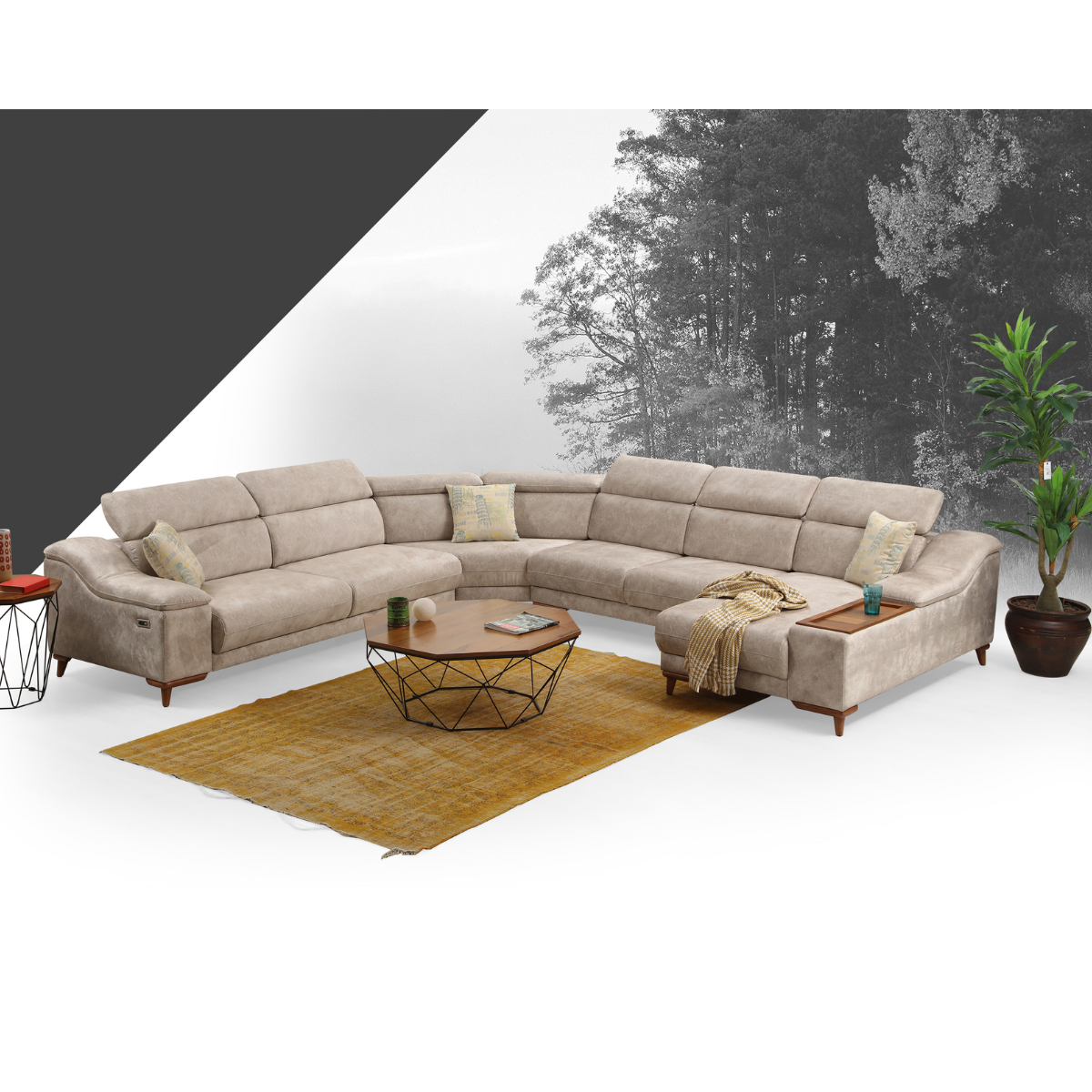 Colțar Modern cu Recliner, Mustang S