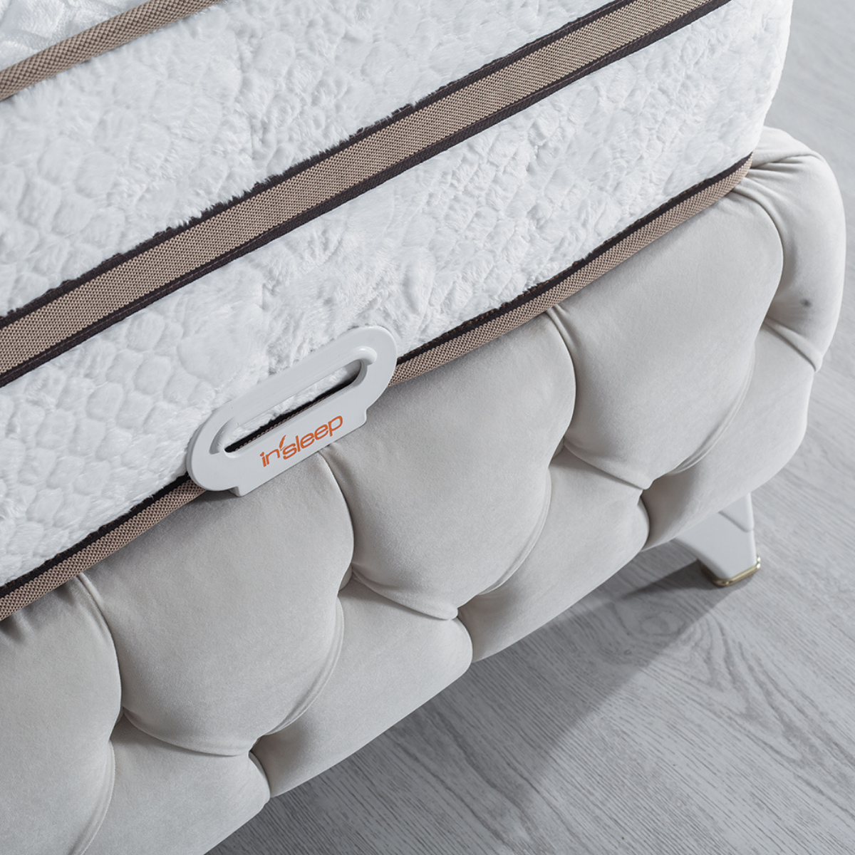 Pat tapițat modern cu ladă, Helen - intermobilifurniture