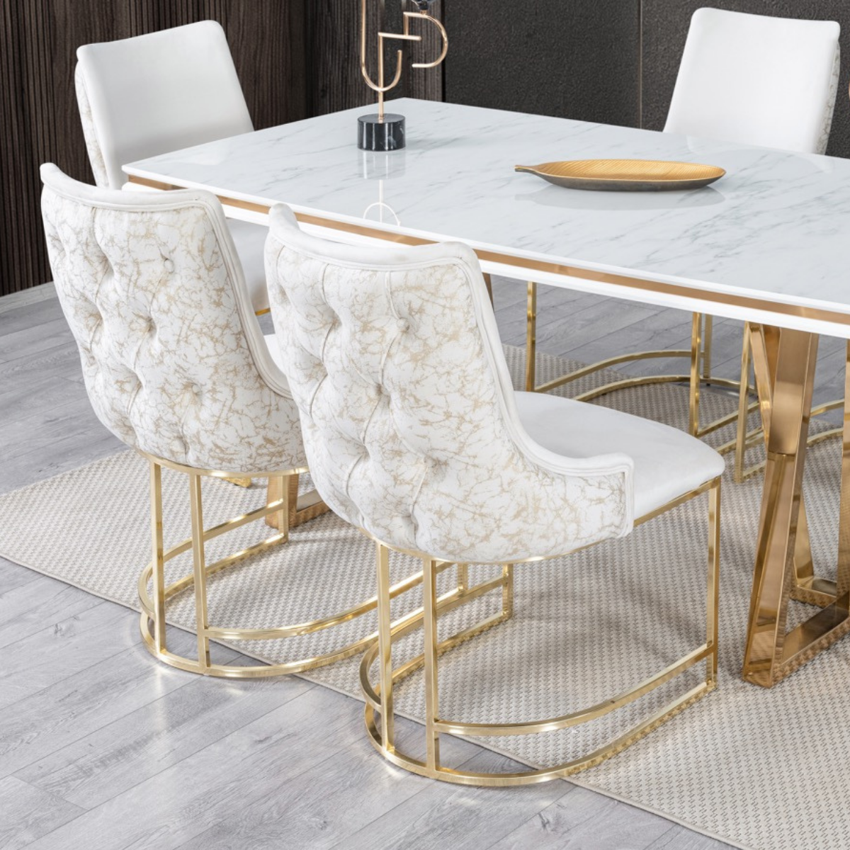 Scaun de lux Karina, din catifea - intermobilifurniture