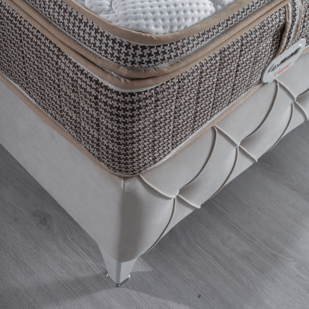 Pat tapițat de lux cu ladă, Perla - intermobilifurniture