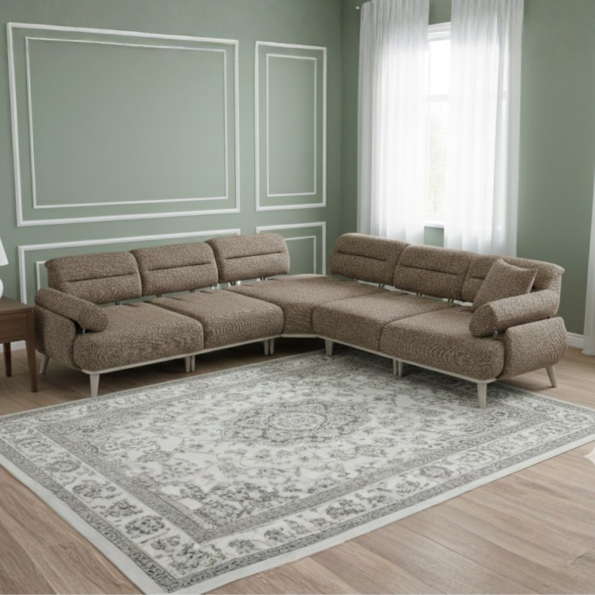 Colțar Madrid Bucle pentru Living – Eleganță, Confort și Modularitate