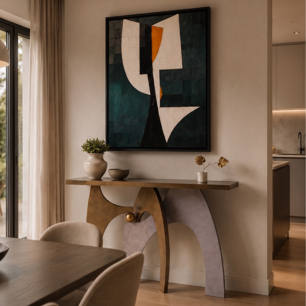 Consolă Asos cu Design Modern – 130 × 40 × 88 cm