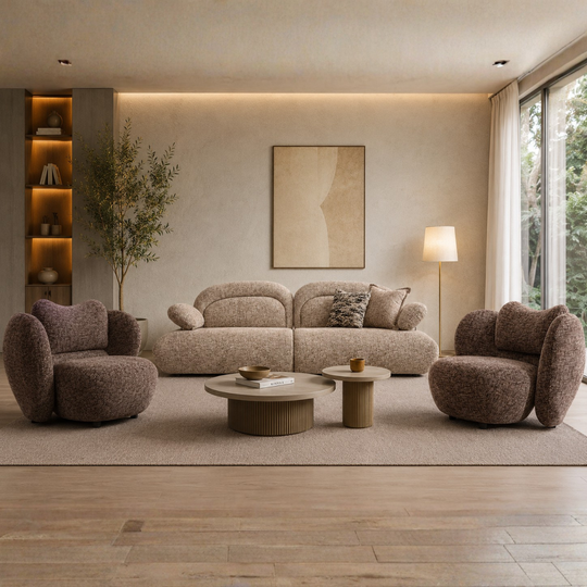 Set Canapea Vagner cu Spătar Extensibil & Fotoliu Designer