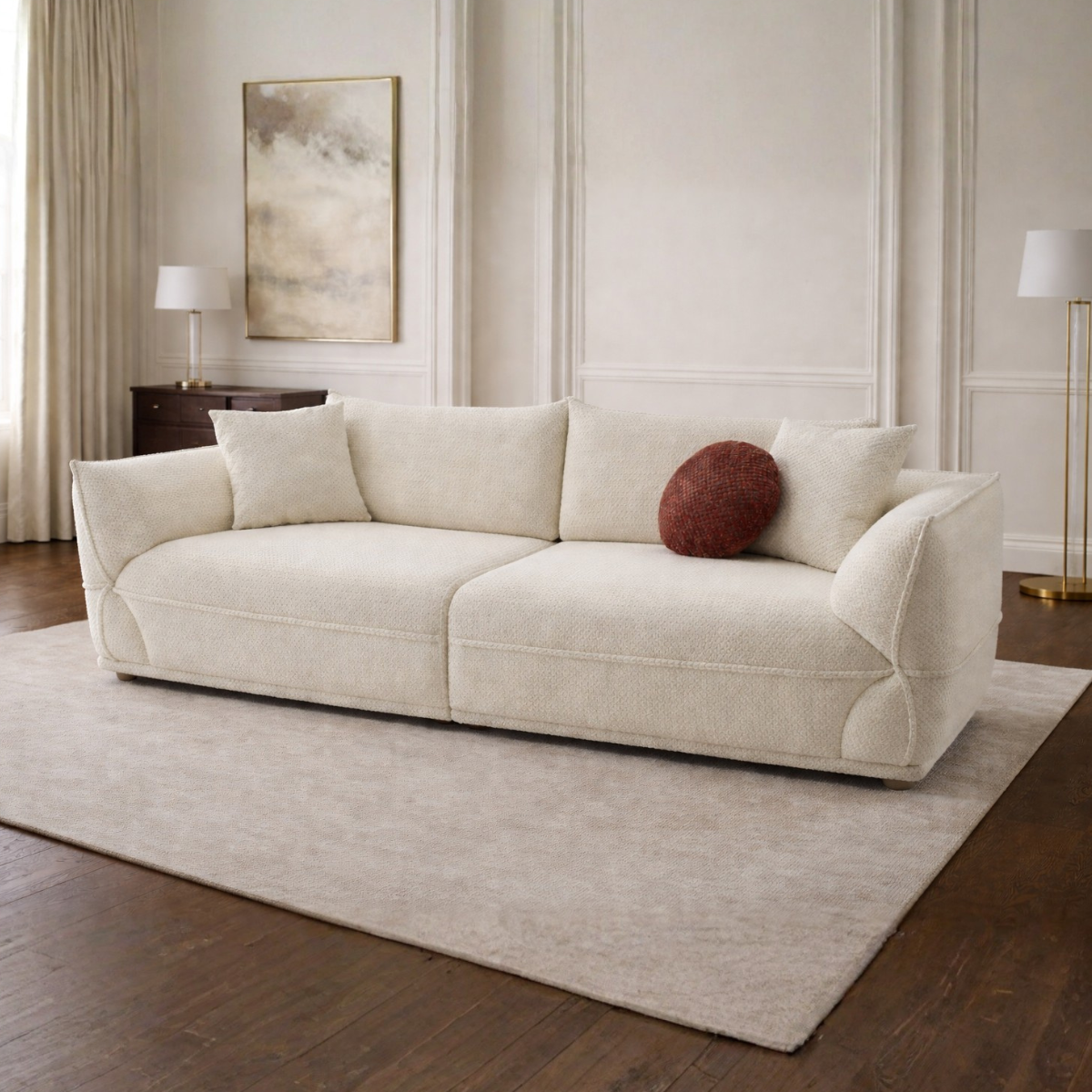 Canapea de 3 locuri Buclé Bosna – design modern, confort premium pentru living