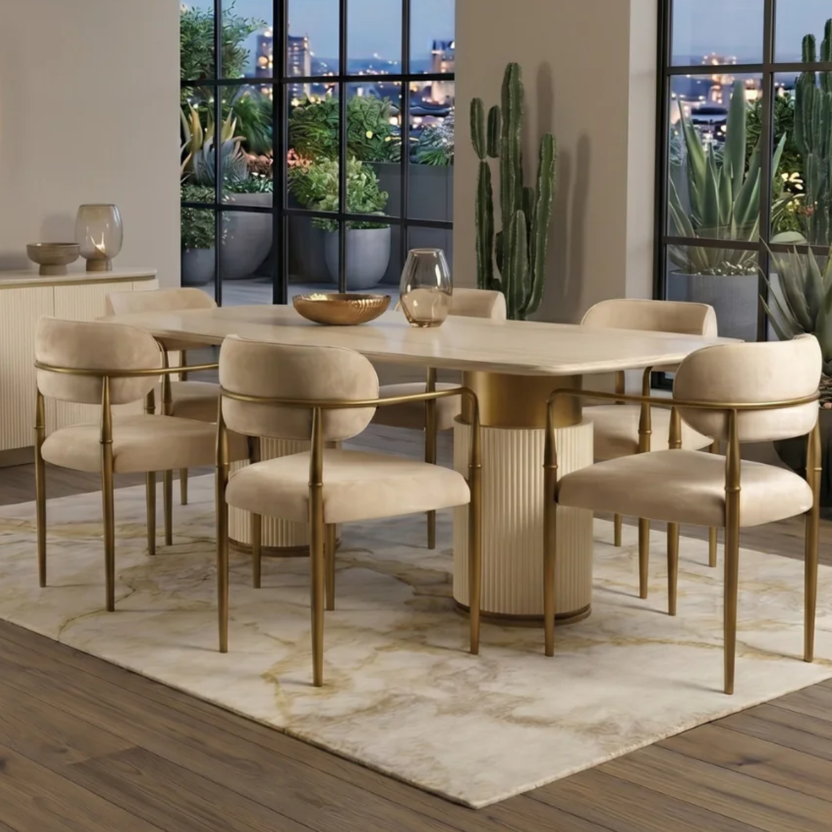 Masa De Dining, Kara Ceramic