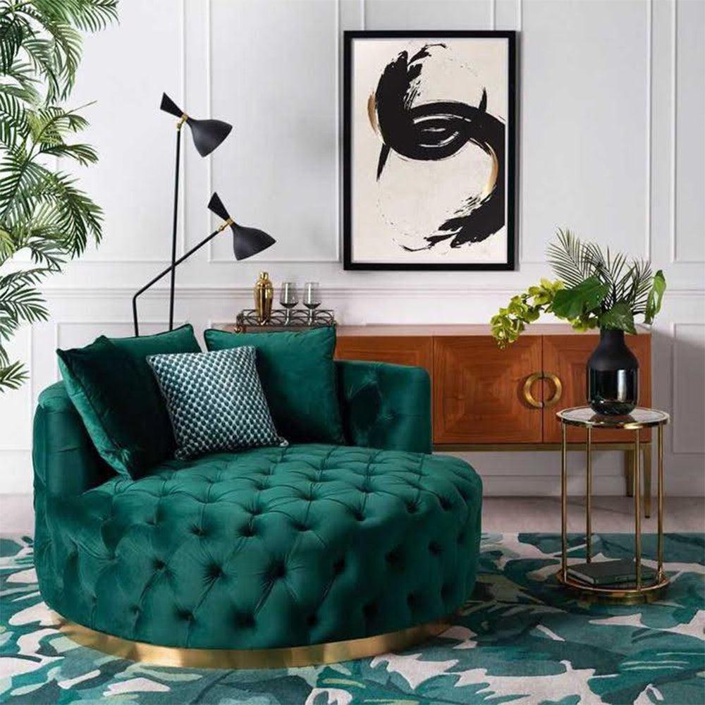 Fotoliu de lux rotund Milano Chester