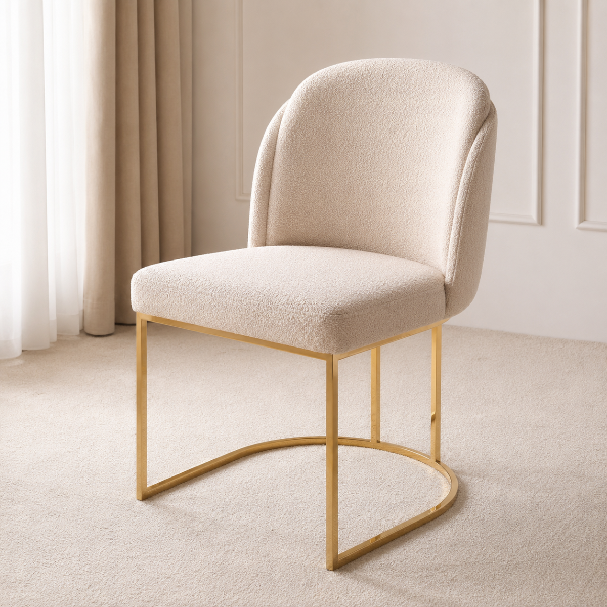 Scaun Kara , gold /crem