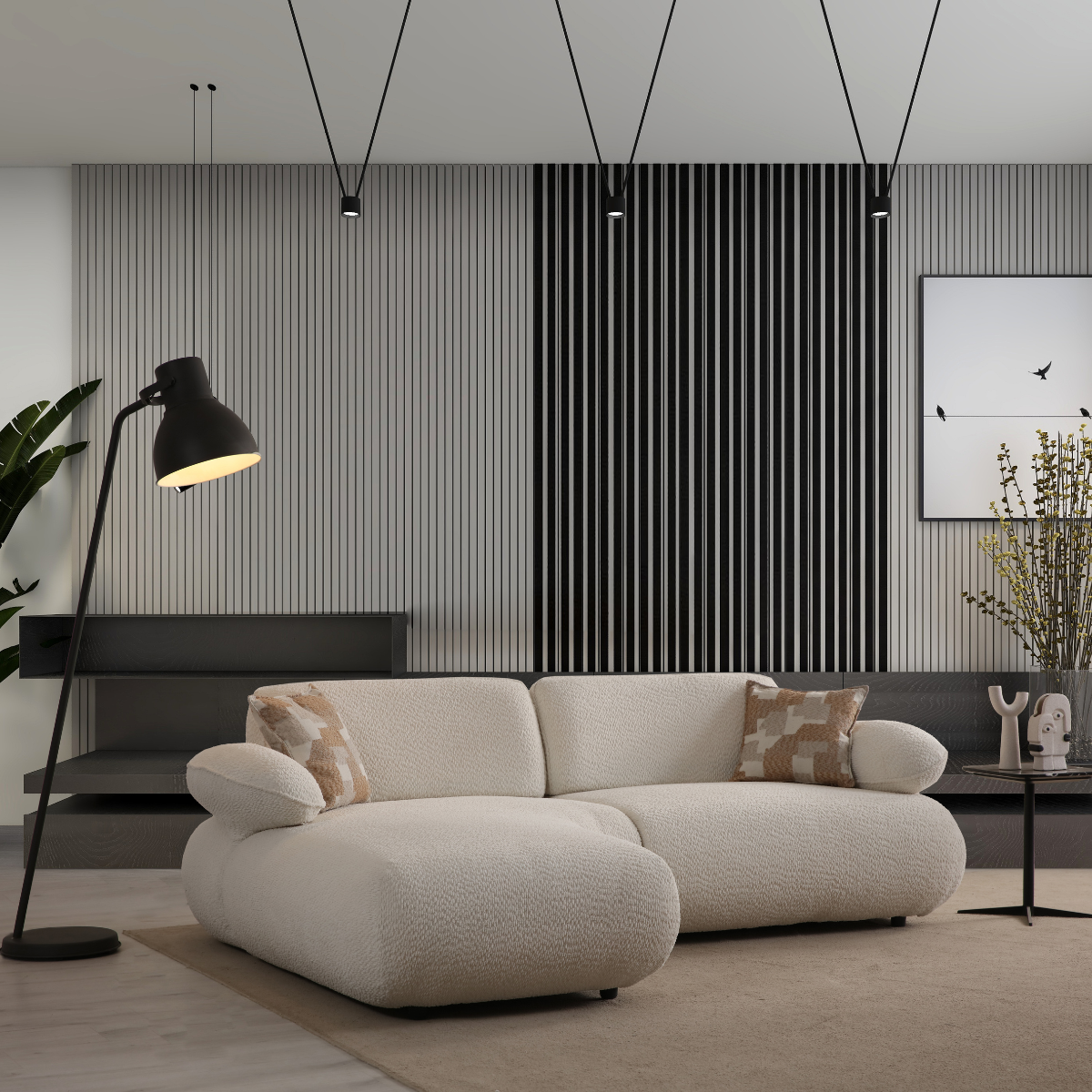 Colțar Modular Bucle, Orlando – design modern pentru living