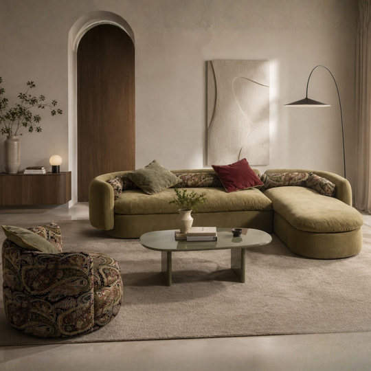 Colțar Modular Bellagio – Eleganță italiană în material bouclé