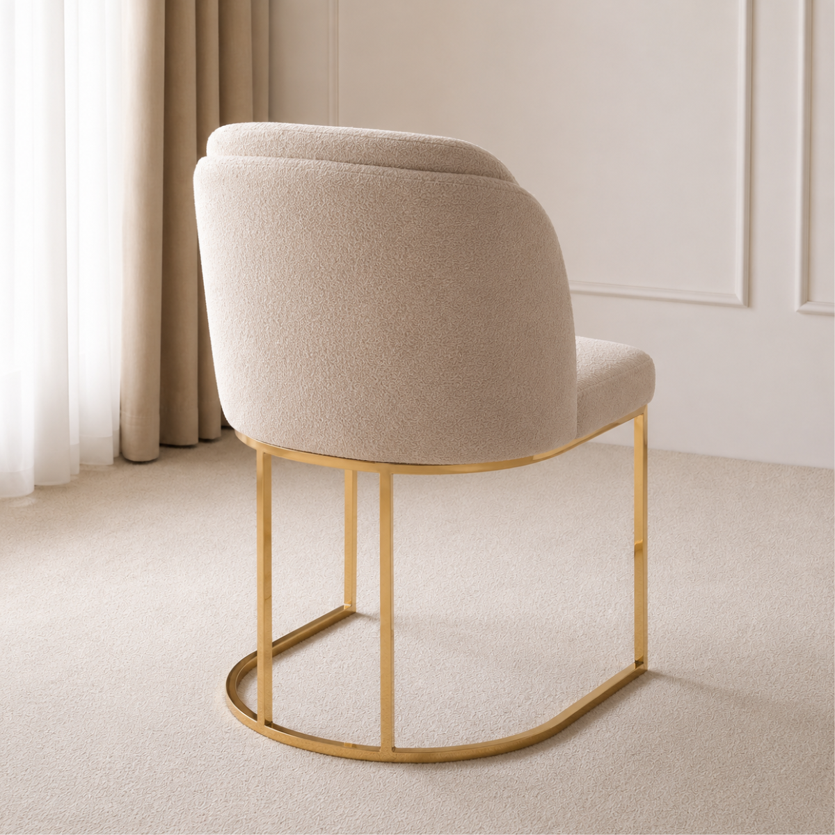 Scaun Kara , gold /crem