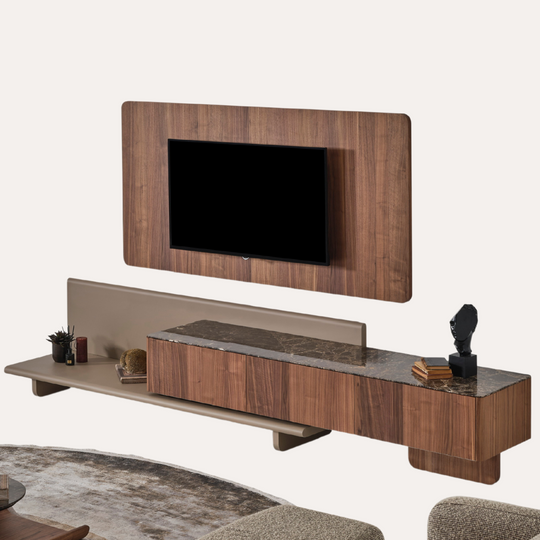 Set Comodǎ Cu Panou TV Modern, Rubino