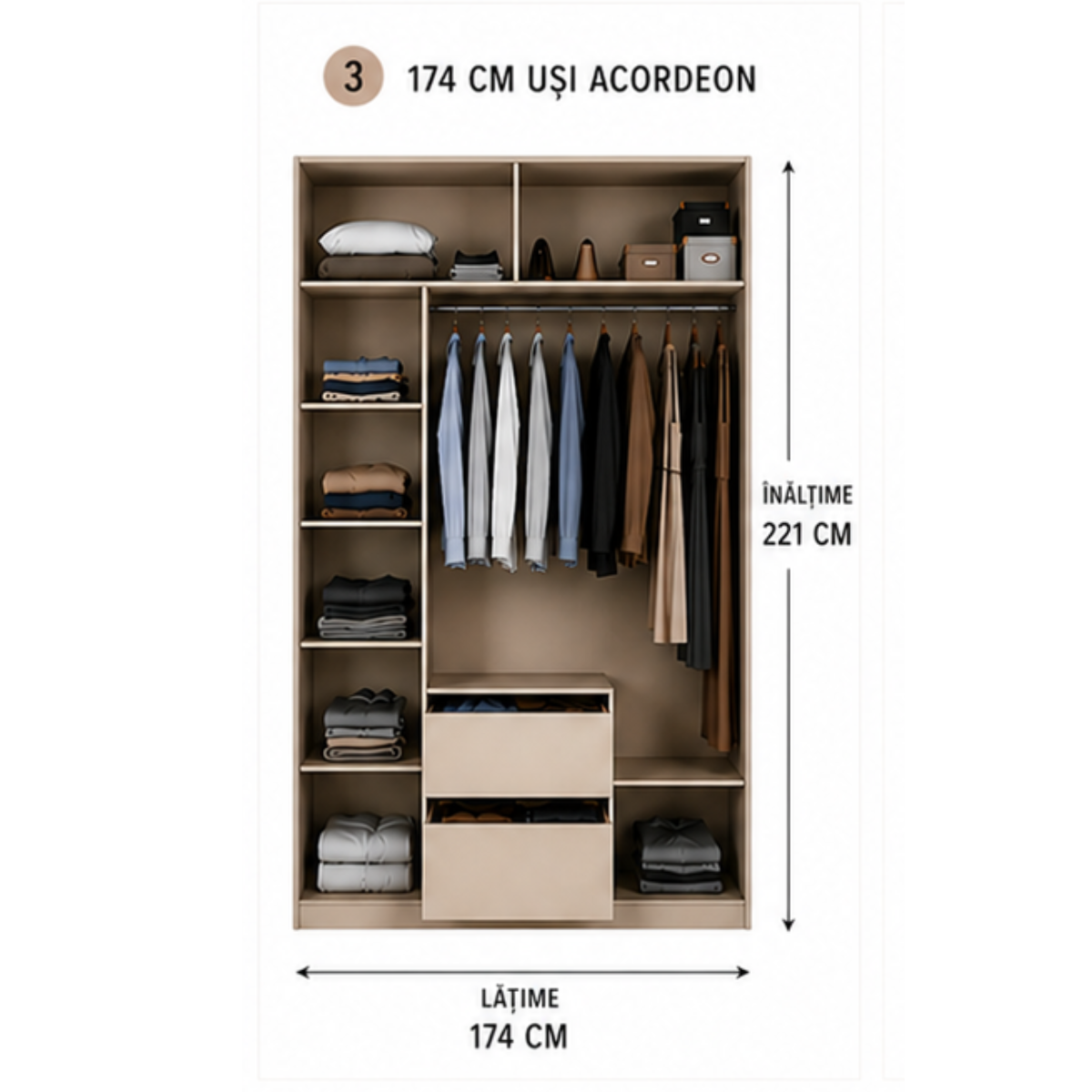 Dulap modular modern Teba