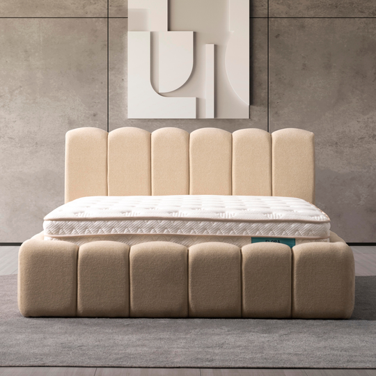 Pat tapițat cu lada de depozitare, Silani A