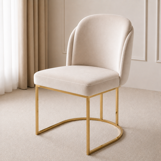 Scaun Kara , gold /crem