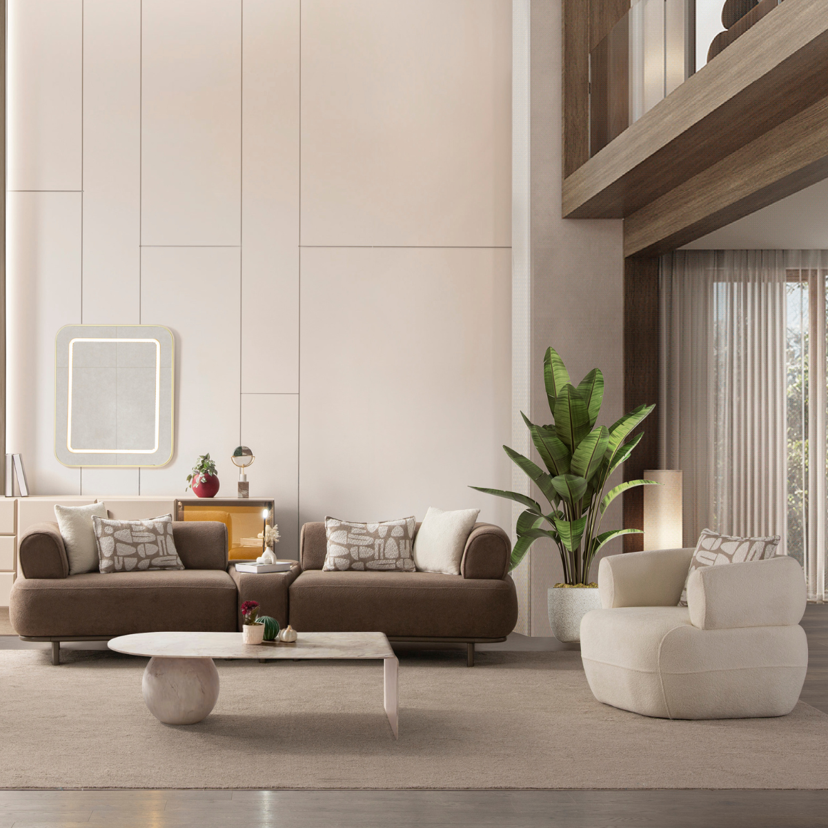 Set Canapea Moderna cu Fotolii, Caretta