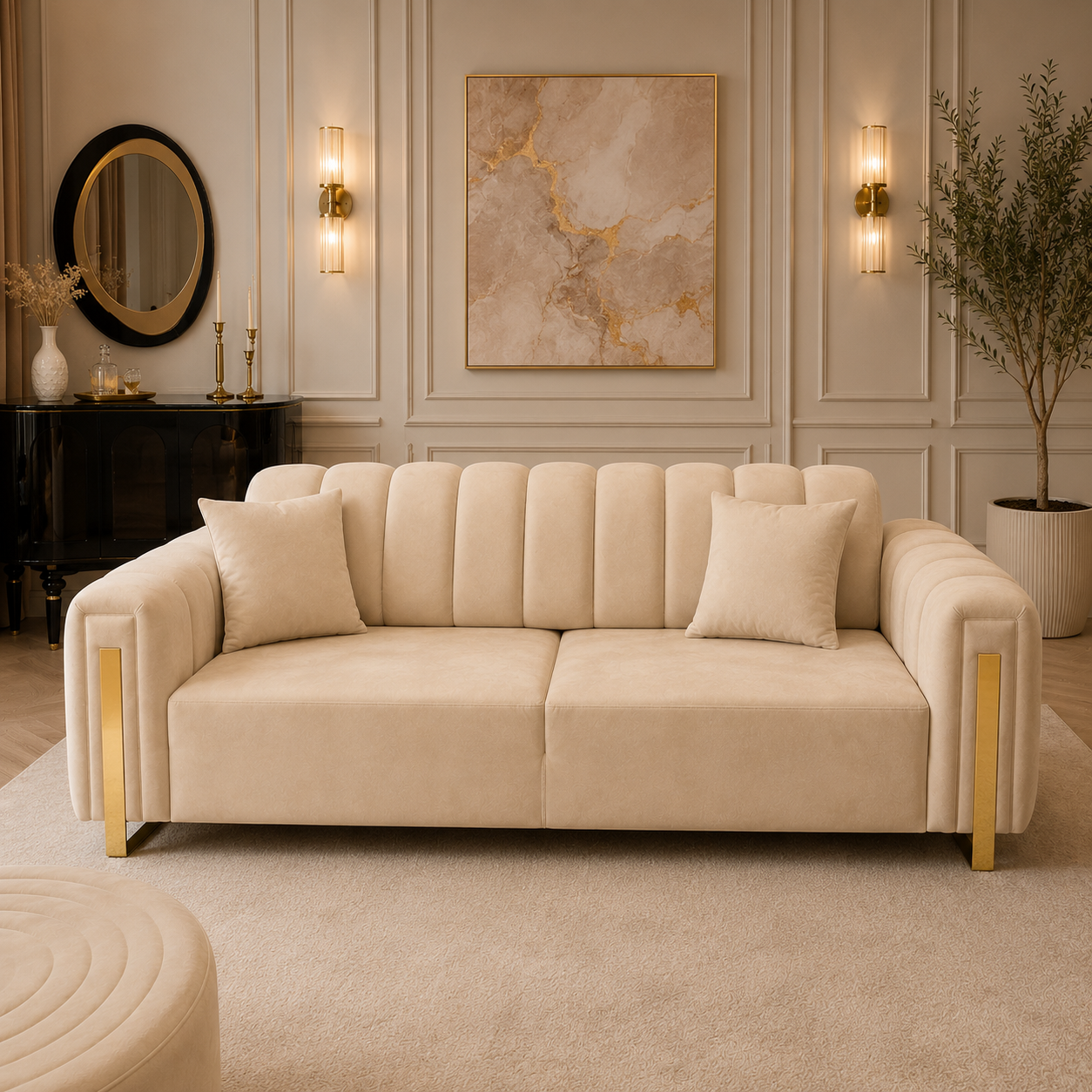 Canapea Chester cu recliner, Asel