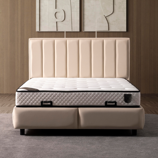 Pat tapițat cu lada de depozitare, Levante A