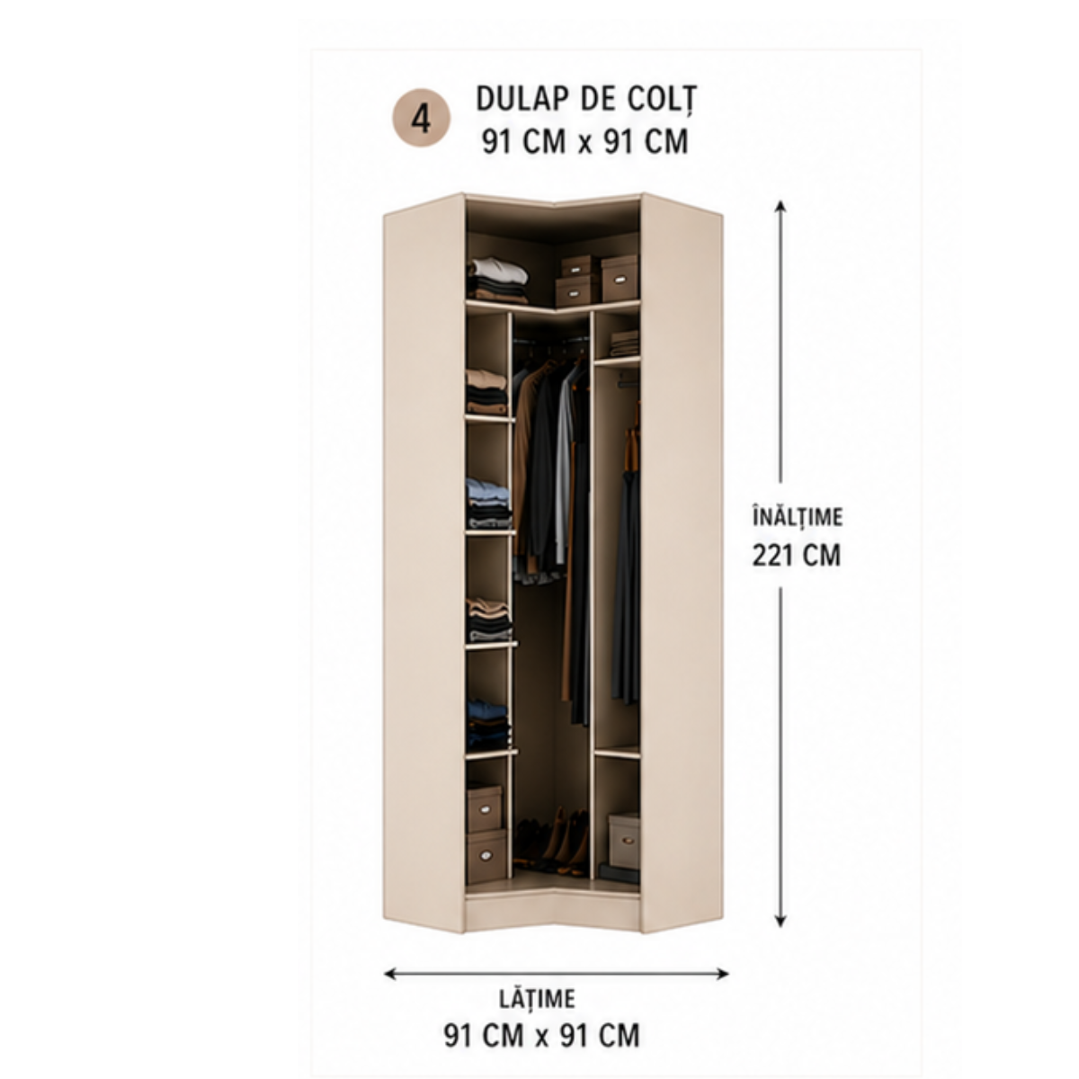 Dulap modular modern Teba