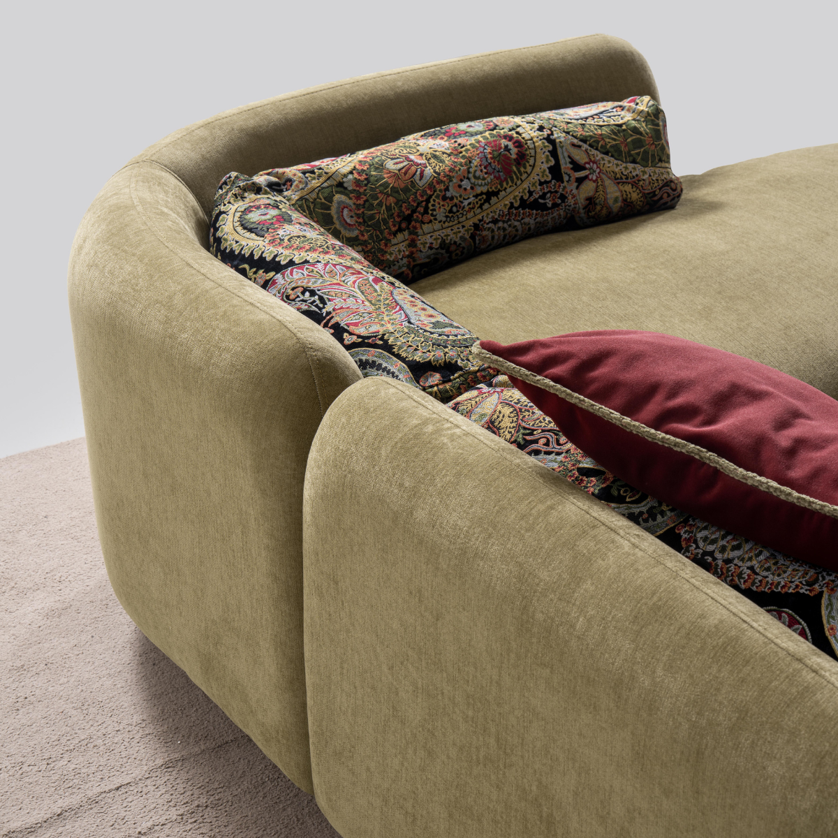 Colțar Modular Bellagio – Eleganță italiană în material bouclé