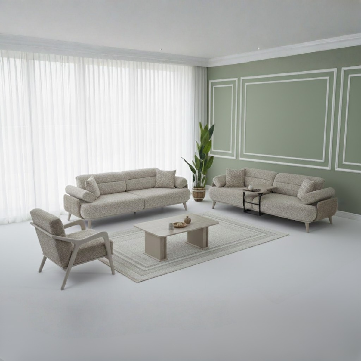 Set Canapele și Fotolii Bucle Madrid – eleganță contemporană pentru livinguri de lux