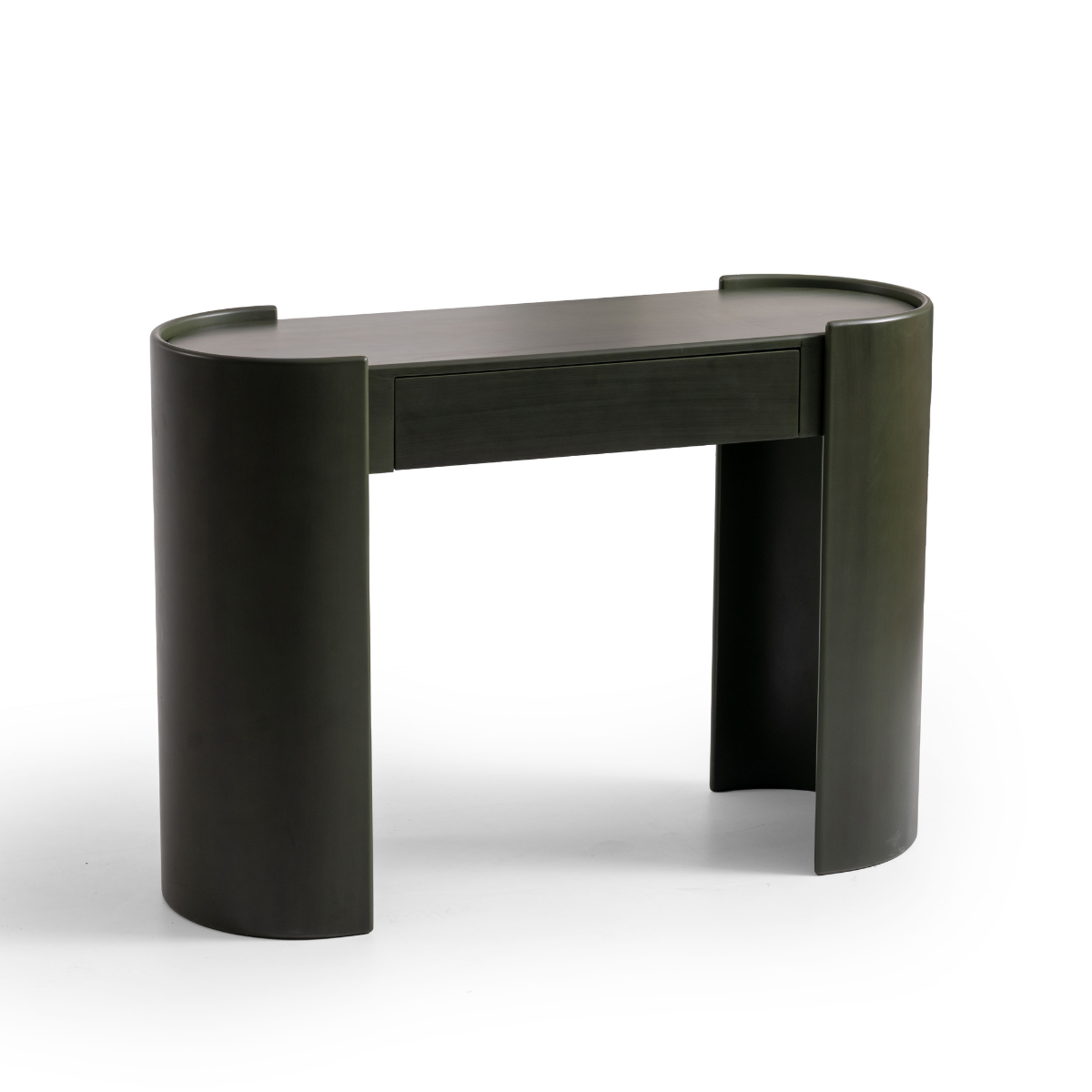 Consolă Motto din MDF Verde Oliv cu Sertar – 125 × 42 × 88 cm