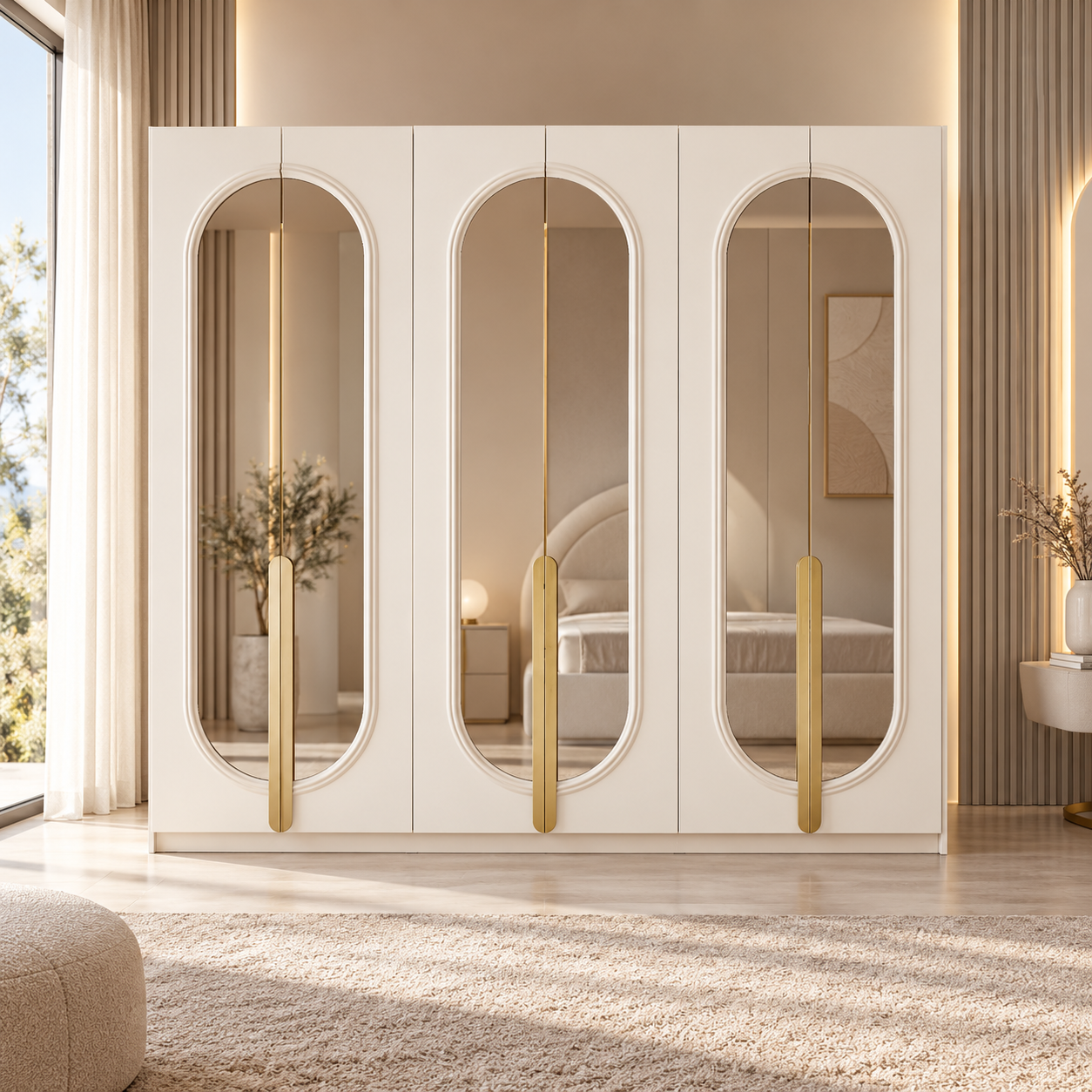Set Dormitor de Lux, Praga – Design Modern cu Accente Aurii