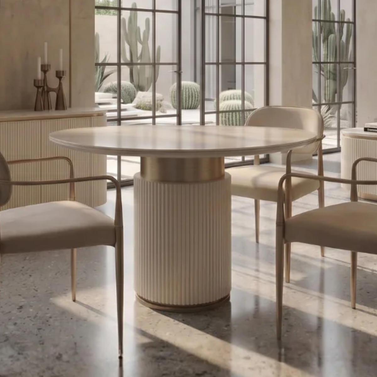 Masa De Dining, Kara Ceramic