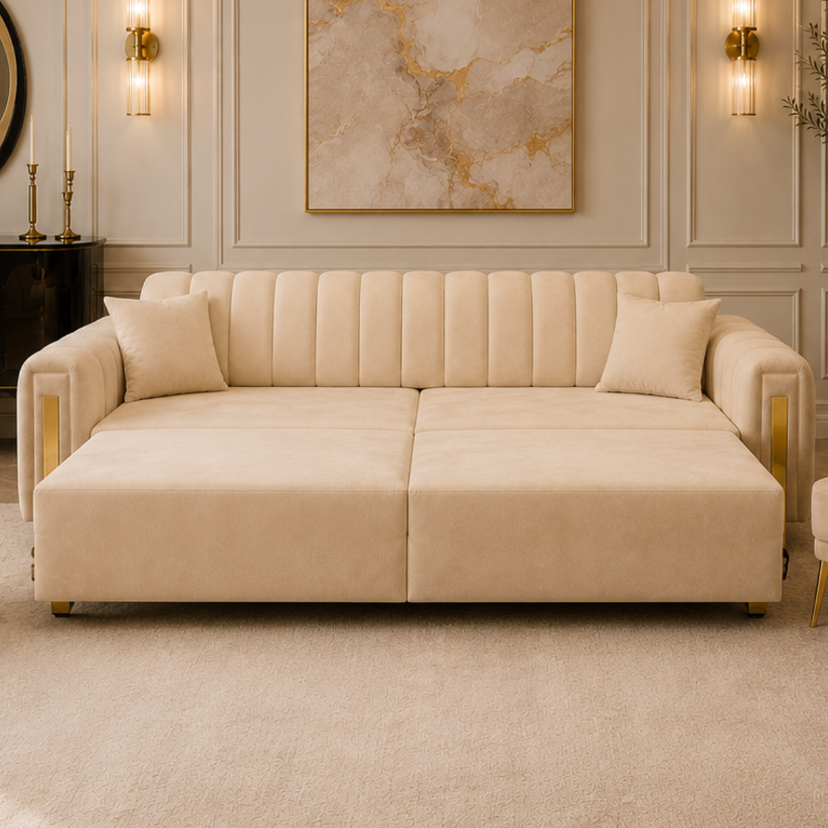 Canapea Chester cu recliner, Asel