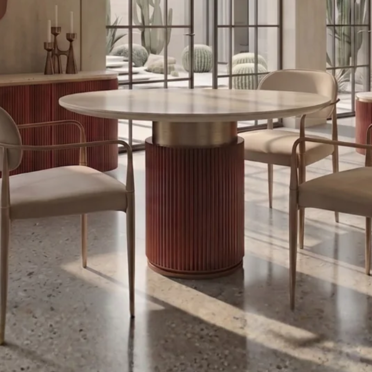Masa De Dining, Kara Ceramic