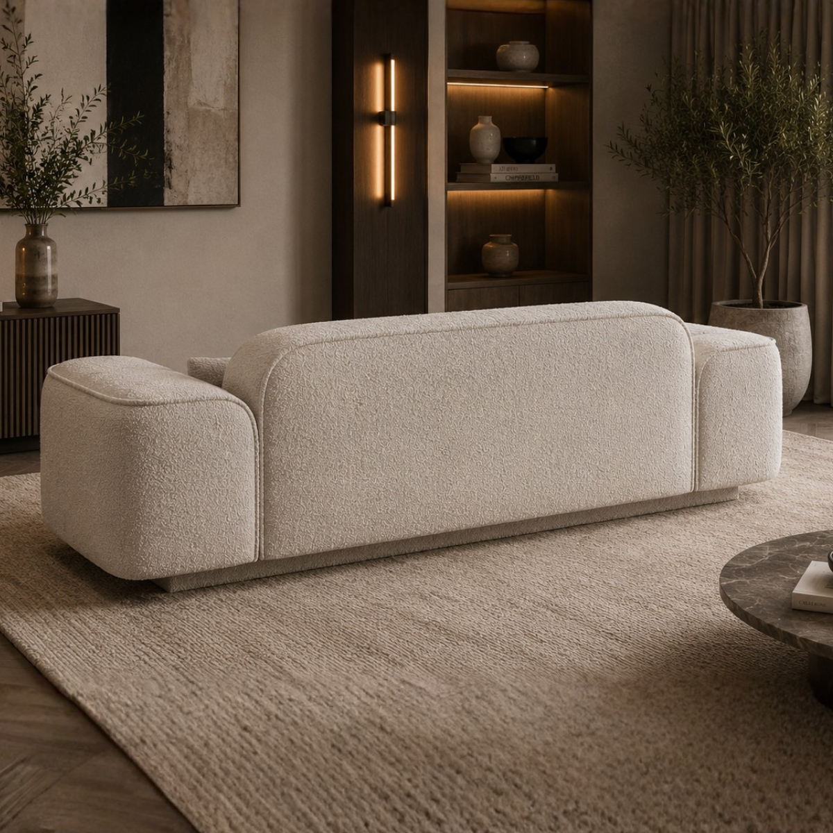 Canapea Extensibila Bouclé Ruby – design modern pentru living