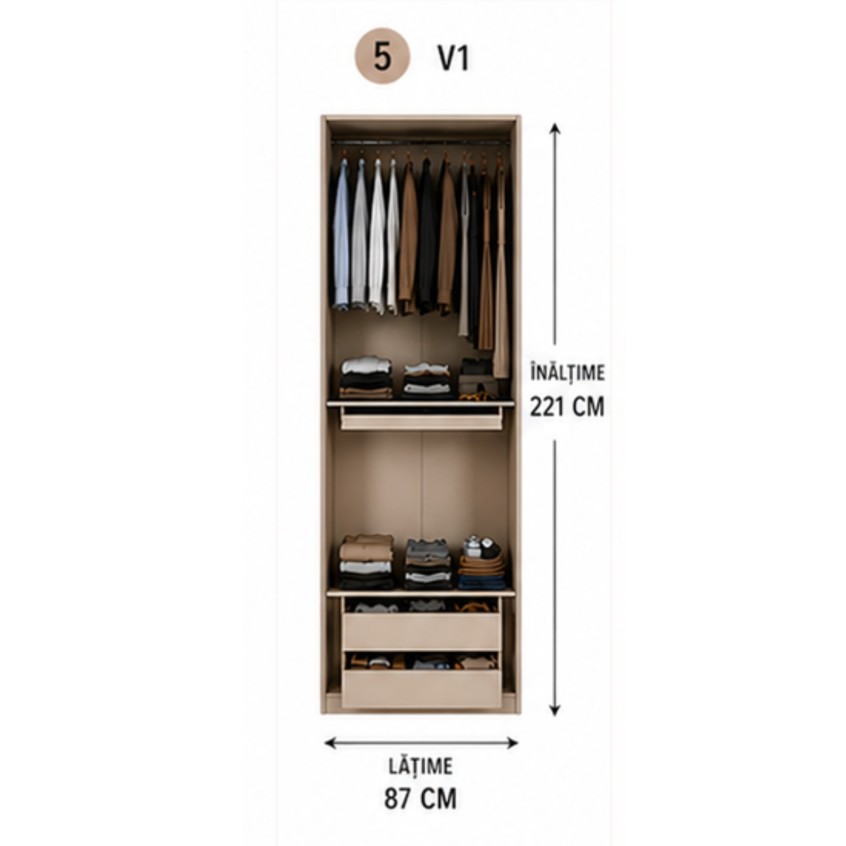 Dulap modular modern Teba