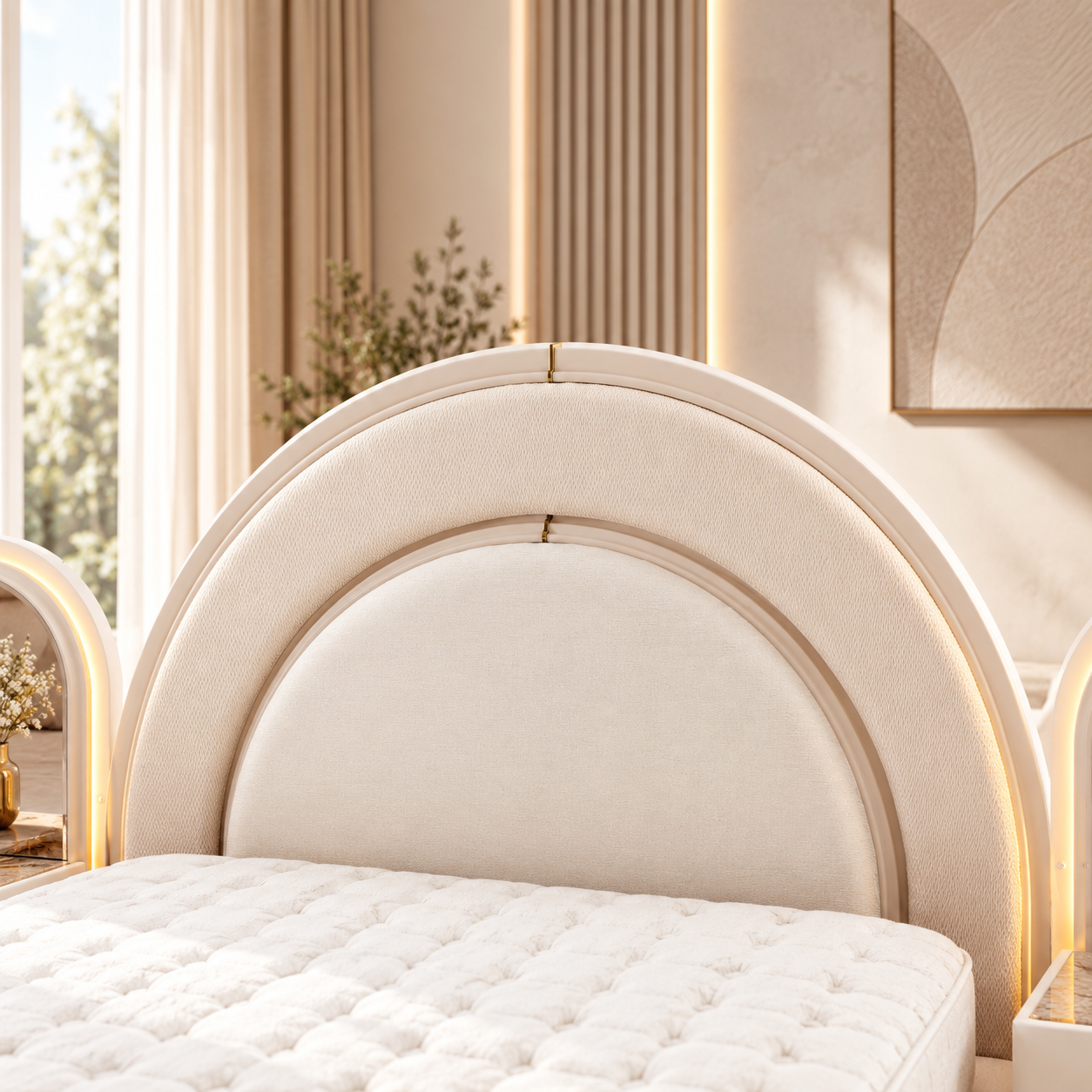 Set Dormitor de Lux, Praga – Design Modern cu Accente Aurii