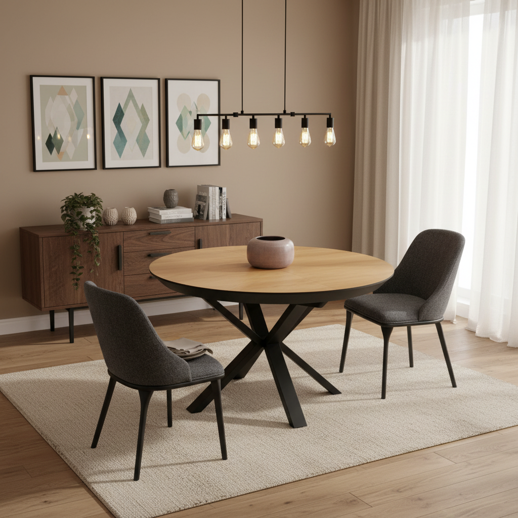 Masa de Dining rotunda, Brin M