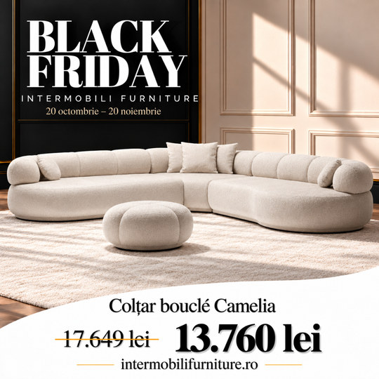 Coltar modern bucle, Camelia