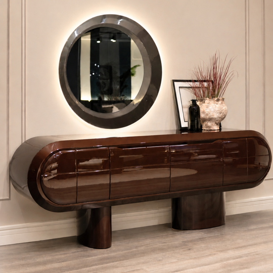 Comodă Dining Conte cu Oglindă – Mobilier Luxury Modern pentru Dining Elegant