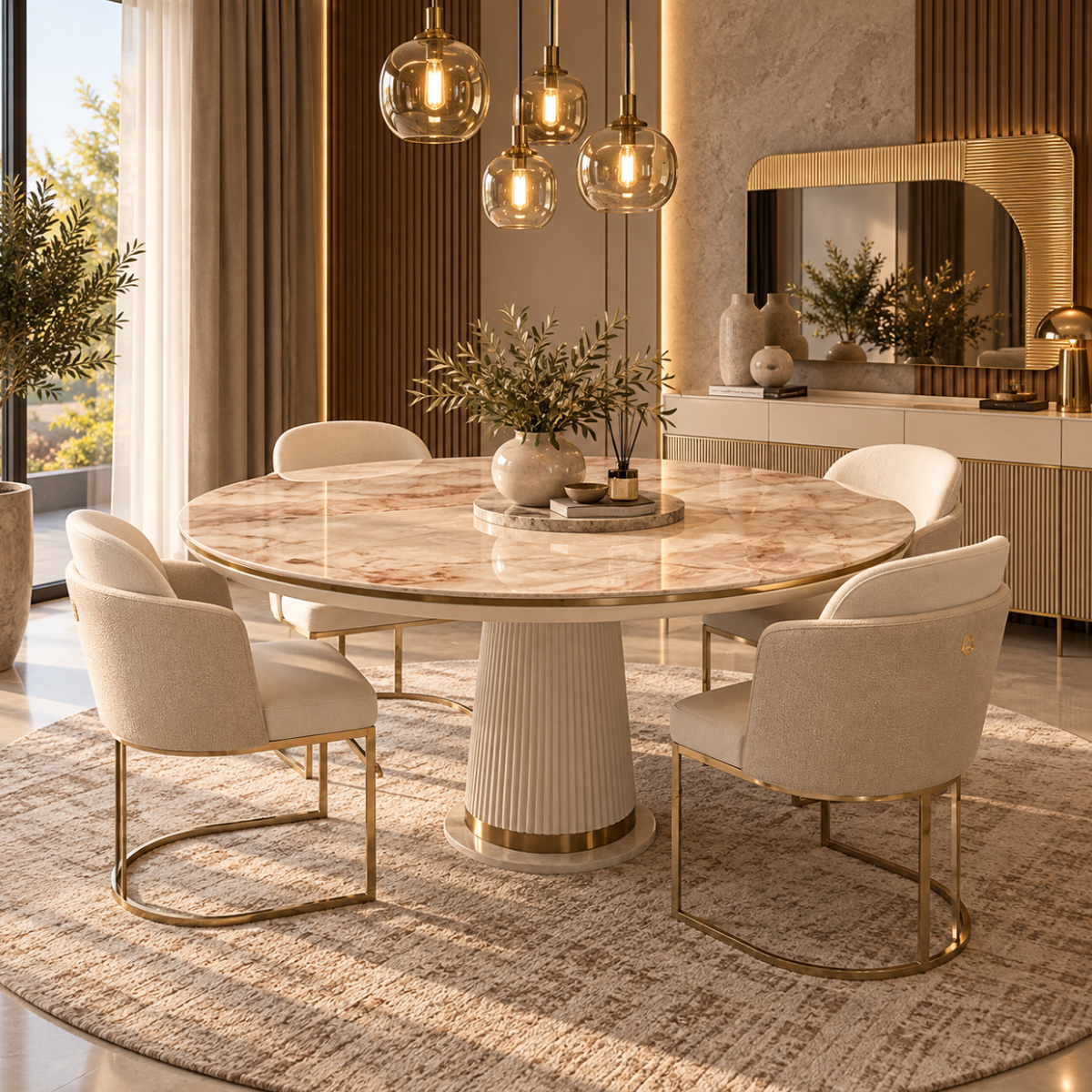 Masa Dining rotunda de lux, Electra