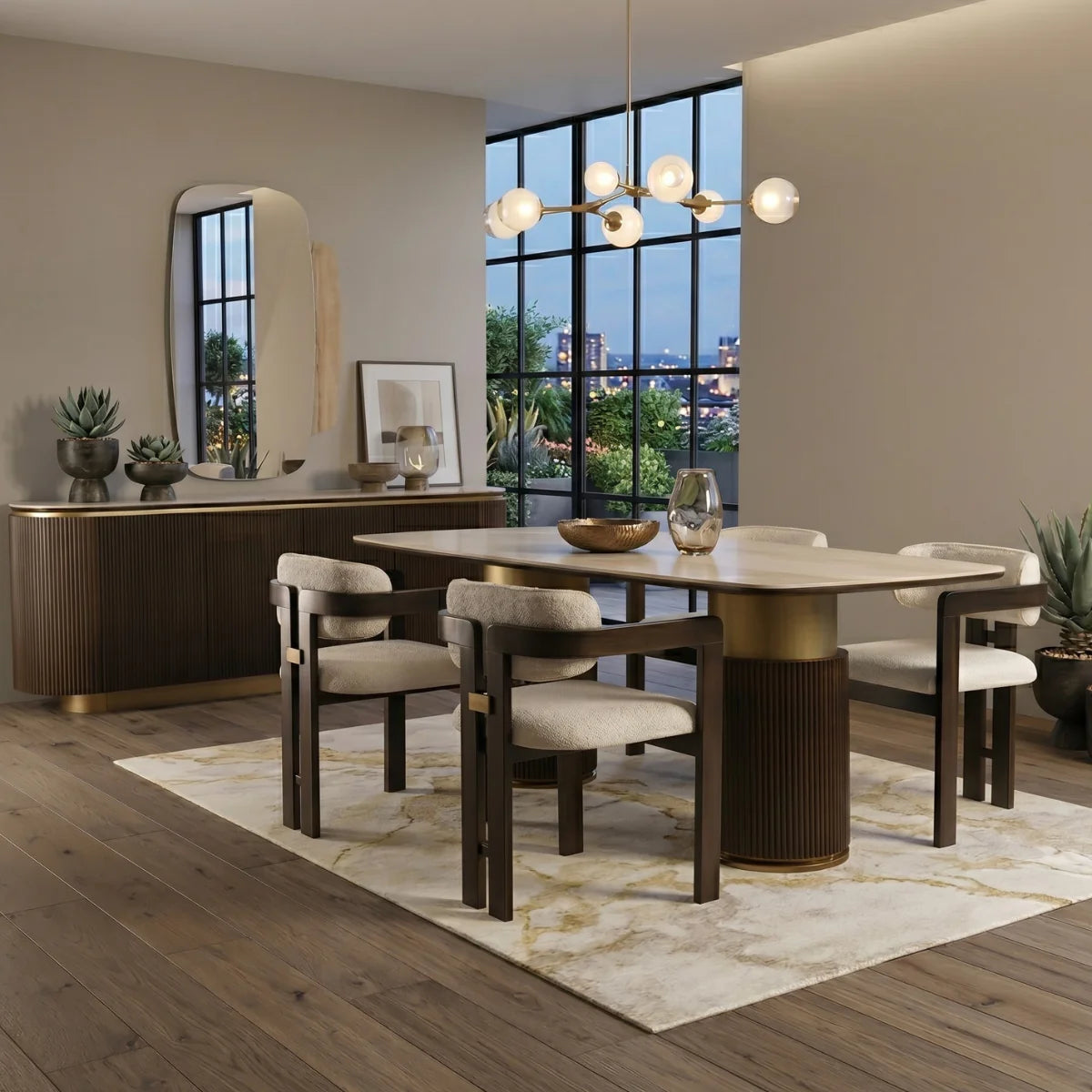 Masa De Dining, Kara Ceramic