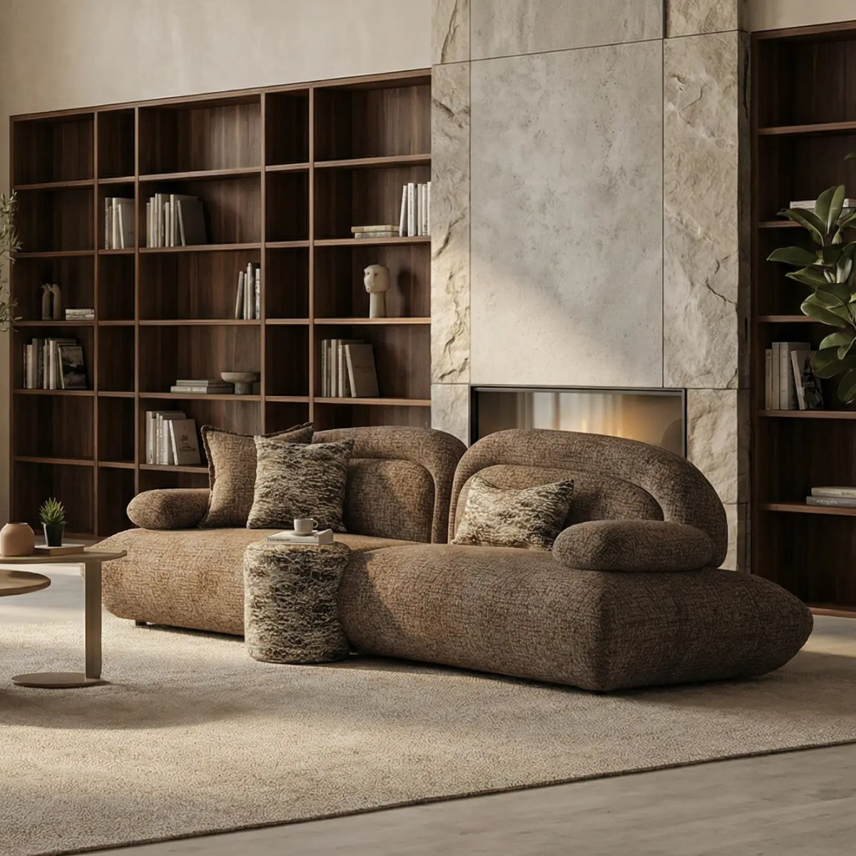 Set Canapea Vagner cu Spătar Extensibil & Fotoliu Designer