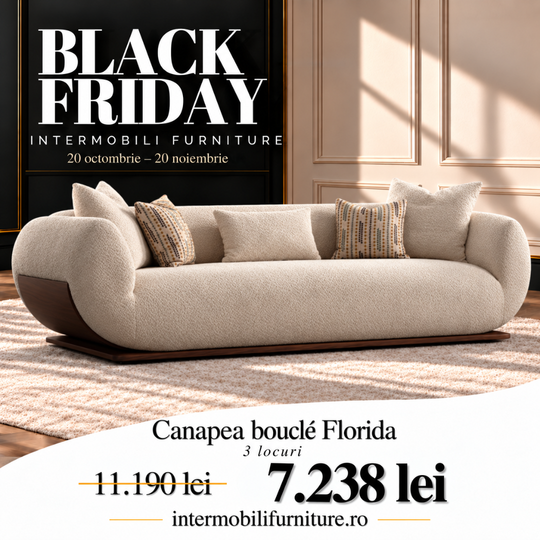 Canapea 3 locuri Bucle, Florida