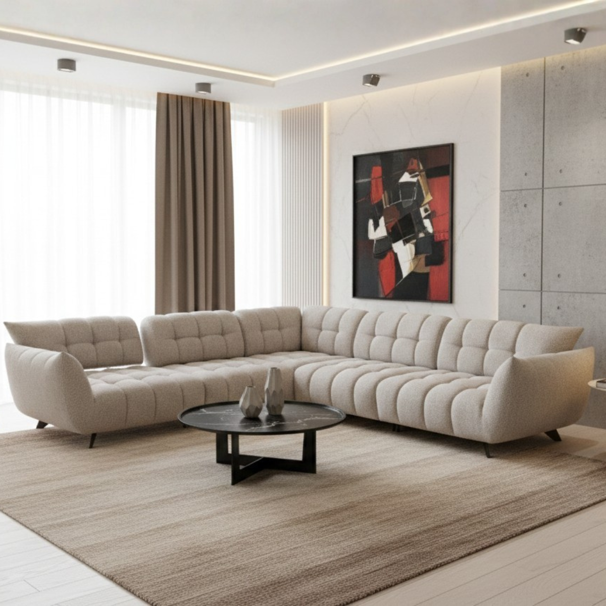 Colțar Modular Bucle Nice – design modern pentru living