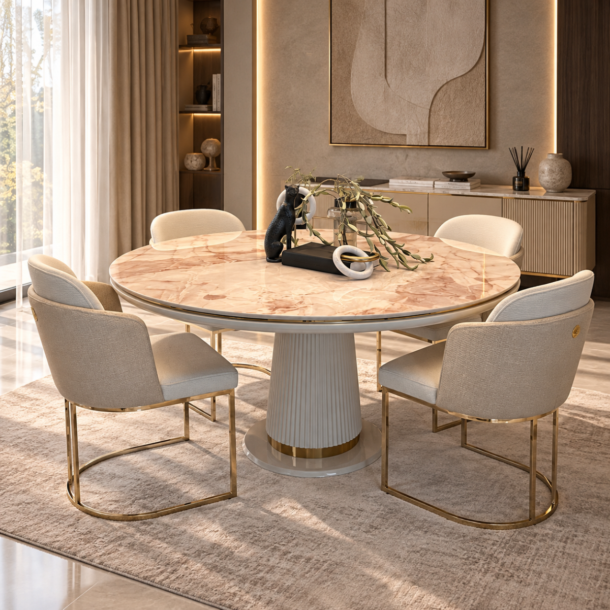 Masa Dining rotunda de lux, Electra