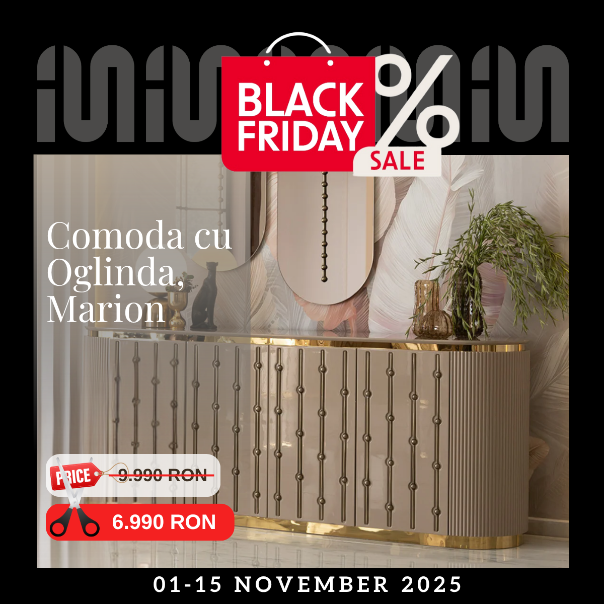 Comoda cu oglinda de lux, Marion