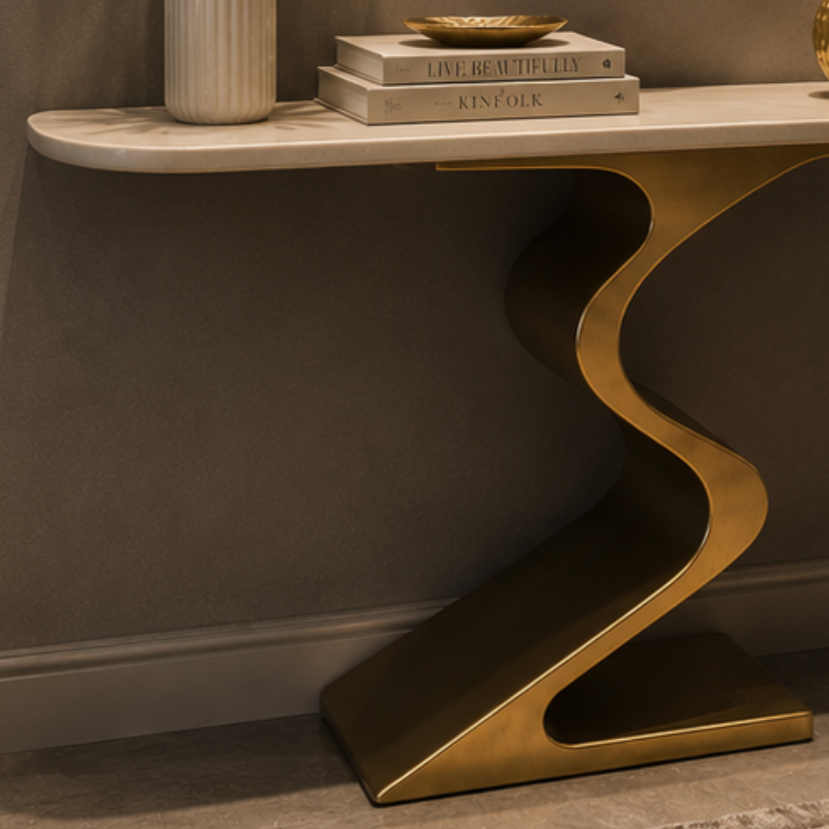 Consola Luxury Fold – Design Artistic și Eleganță Contemporană